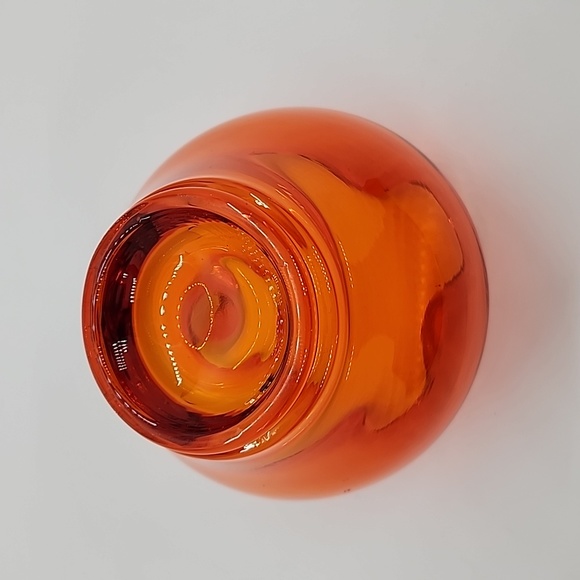 Vintage Viking Glass Epic Rose Bowl Persimmon - Picture 7 of 11